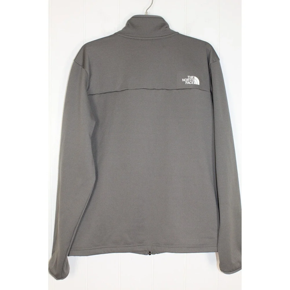 The North Face Cedar Trail‎ Grid Fleece Gray Full Zip Men's Jacket Size Large